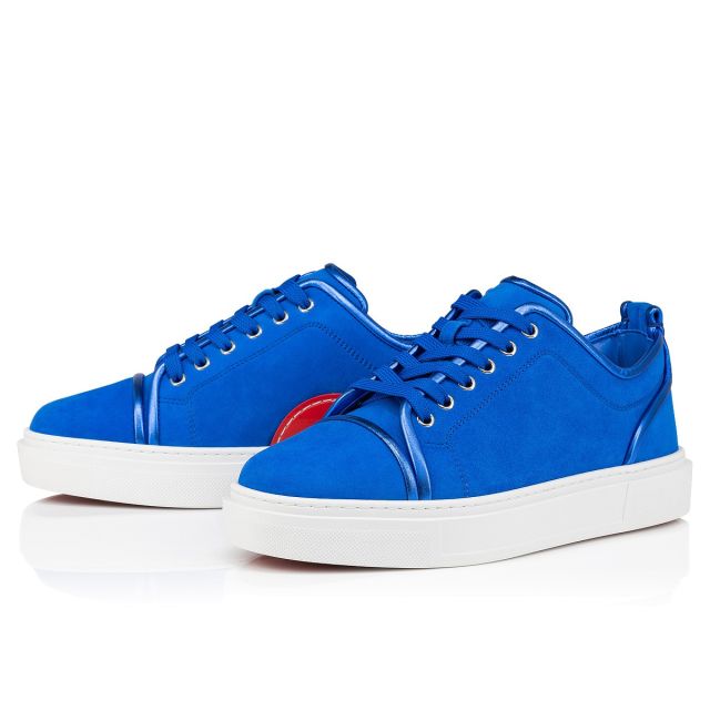 Christian Louboutin Adolon Junior Sneakers Calf Leather Electric Blue