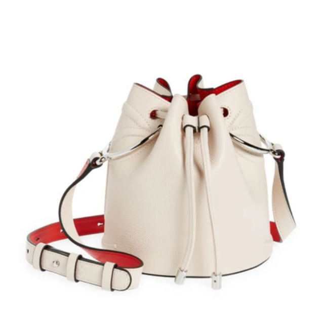 Christian Louboutin By My Side Bucket Bag Calfskin White