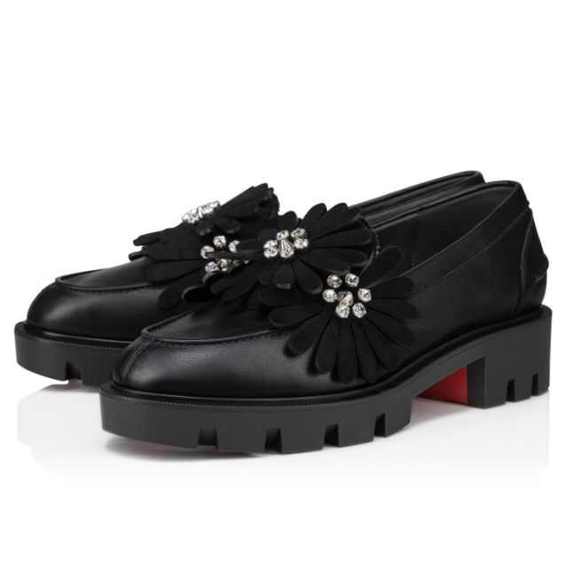 Christian Louboutin Flora Moc Loafers Nappa Leather And Suede Black