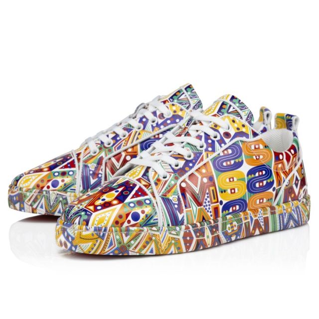 Christian Louboutin Fun Louis Junior Sneakers Wamims Printed Calf Multicolor