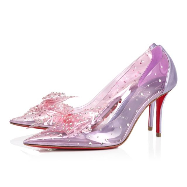 Christian Louboutin Jelly Strass 80mm Pumps Pvc Iridescent Nappa Leather And Strass Parme