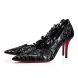 Christian Louboutin Apostropha Petunia 80 Mm Pumps Pvc And Patent Leather Black