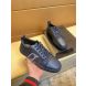 Christian Louboutin Louis Junior Varsimax Sneakers Leather-trim Navy Blue