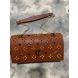 Christian Louboutin Paloma Leather Embellished Clutch Bag Brown