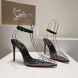 Christian Louboutin Spikoo 100mm Pumps PVC And Leather Black