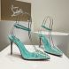 Christian Louboutin Spikoo 100mm Pumps PVC And Leather Mint
