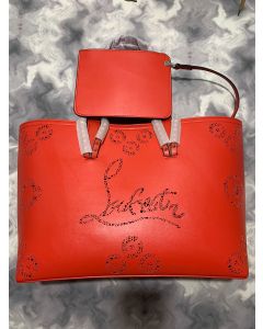 Christian Louboutin Cabata Leather Tote Bag Red
